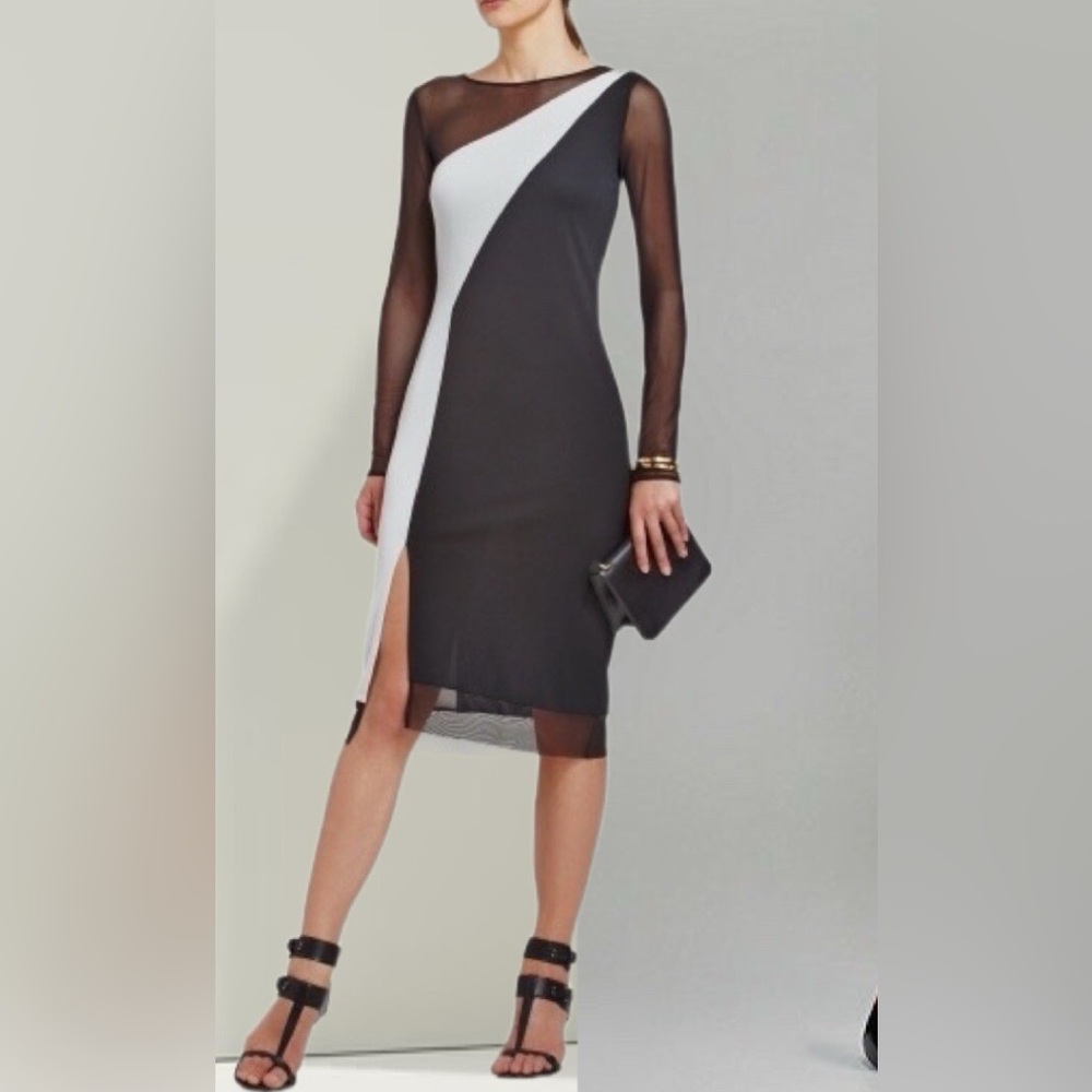 BCBG Black and White Dress